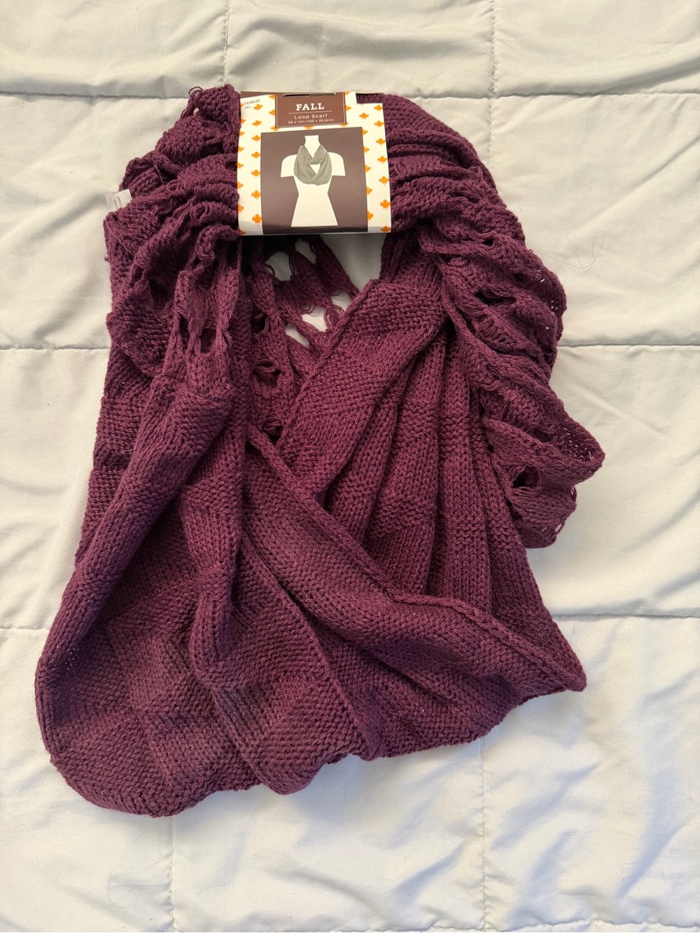 Kalli Collection Knit Scarf Wrap in Plum